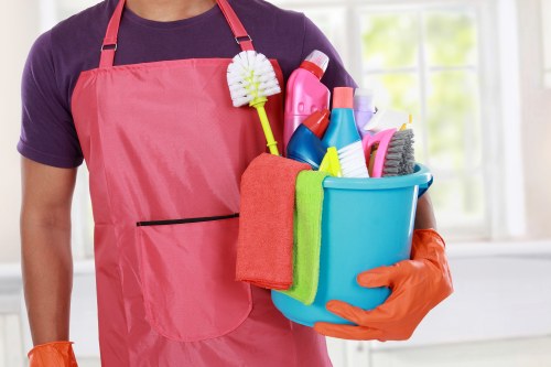 Professional cleaners in Kingston working in a home interior
