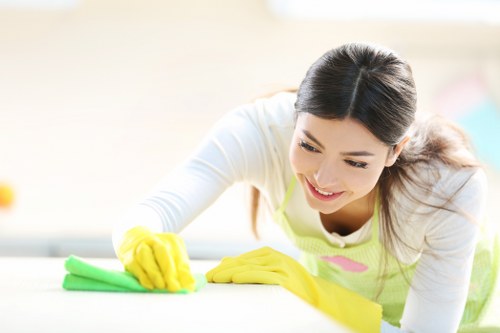 Deep cleaning kitchen surfaces during a Kingston one off clean